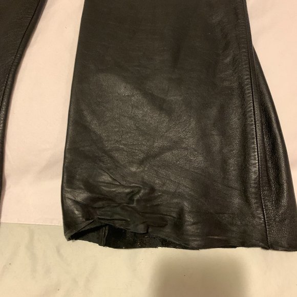 RALPH LAUREN Real Leather lined pants, size 12, threaded belt, petite, vintage - Picture 7 of 10